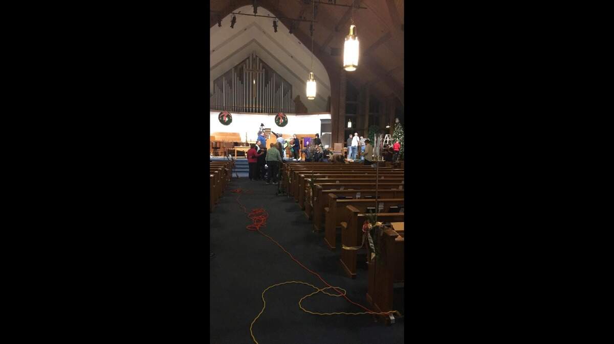 Volunteers from the congregation had cleaned up the entire church by the end of Friday.