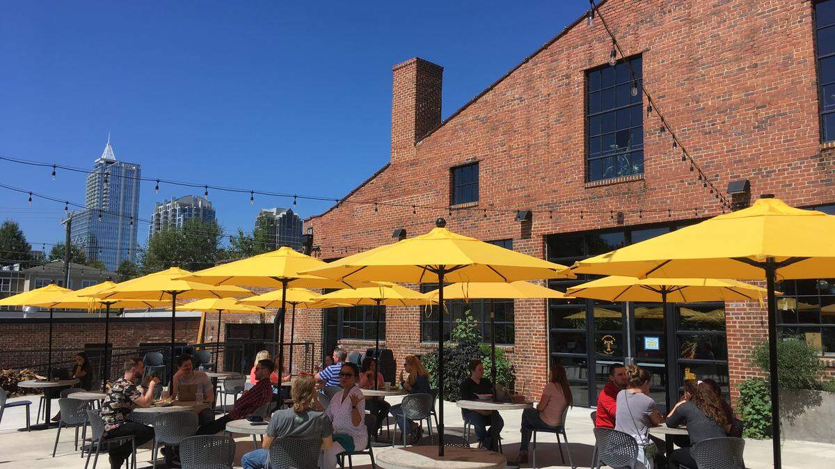 Chimney swifts have been roosting in the chimney at the Transfer Co. Food Hall for at least a decade. Wake Audubon Society board member John Connors persuaded the food hall’s owners not to tear it down.