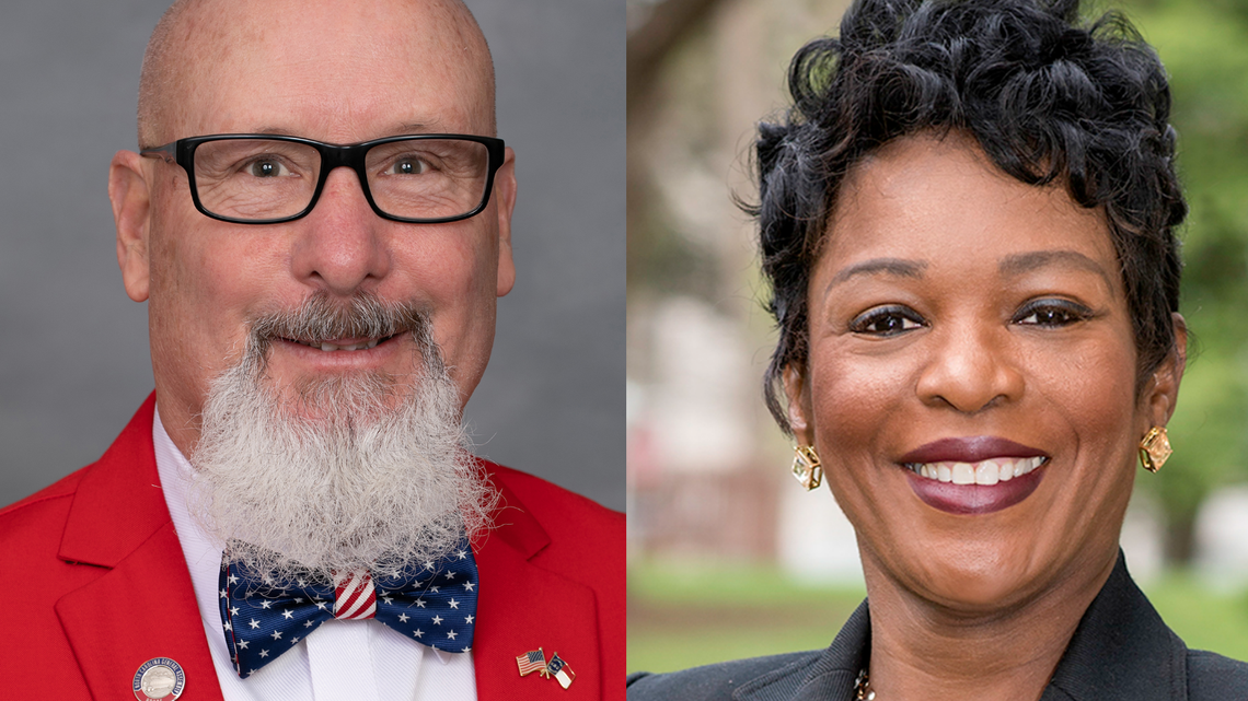 Republican state Rep. Bobby Hanig, left, and Democrat Valerie Jordan are candidates for a state Senate seat in northeastern North Carolina.