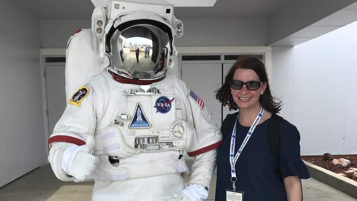 Sandy Athey, a special education teacher at Northside Elementary School in Chapel Hill, was selected to take part in the NASA Social program last month.