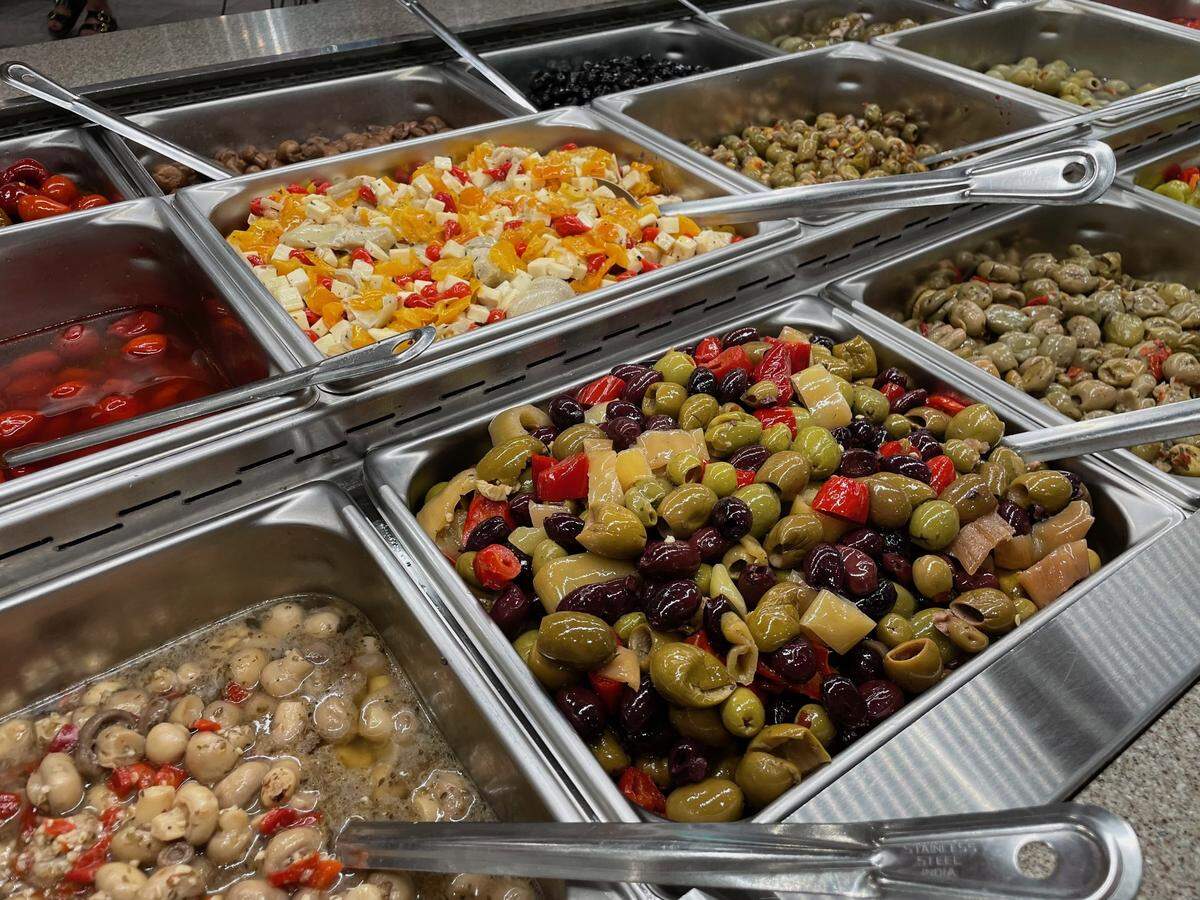The Fresh Market in Village District offers customers an antipasti bar for $11.99 per pound.