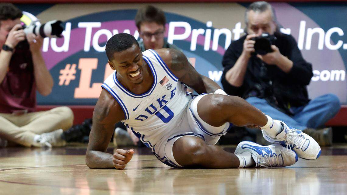 Duke basketball freshman Dariq Whitehead leaves ACC game at Virginia Tech with injury