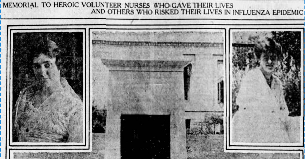 News of a memorial to Eliza Riddick after her death in the 1918 Raleigh Pandemic.