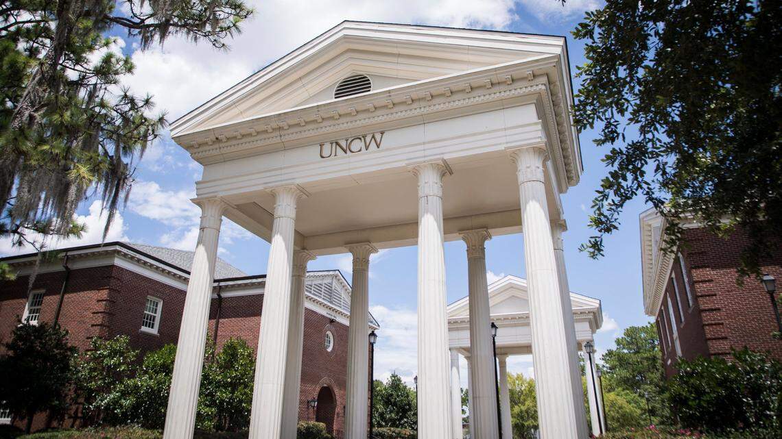 The campus at UNC-Wilmington sits empty on Friday, July 24, 2020.