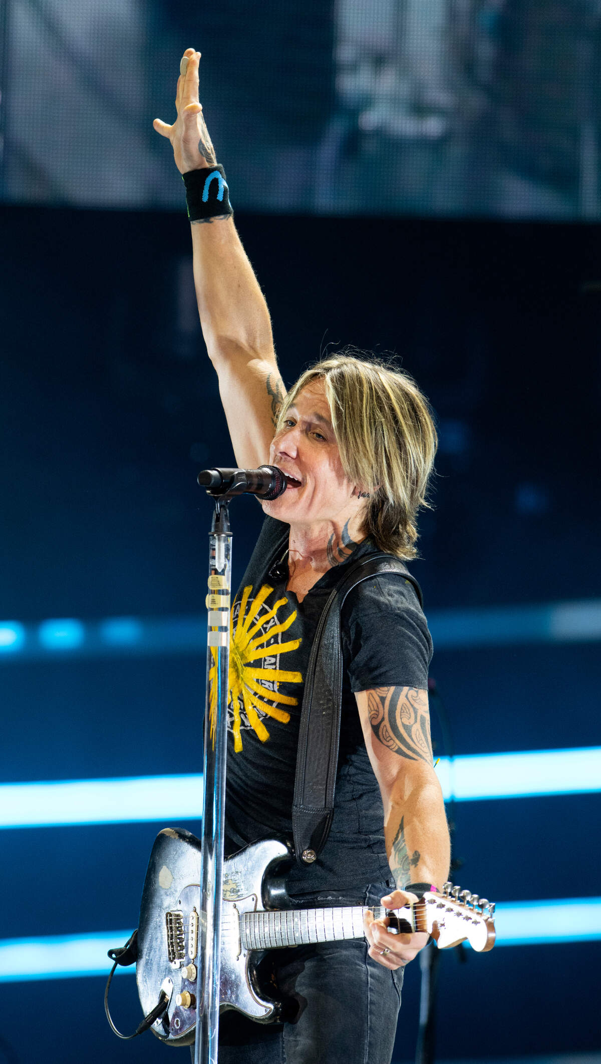 Keith Urban in concert at Raleigh, N.C.’s Coastal Credit Union Music Pavilion at Walnut Creek, Saturday night, Aug. 13, 2022.