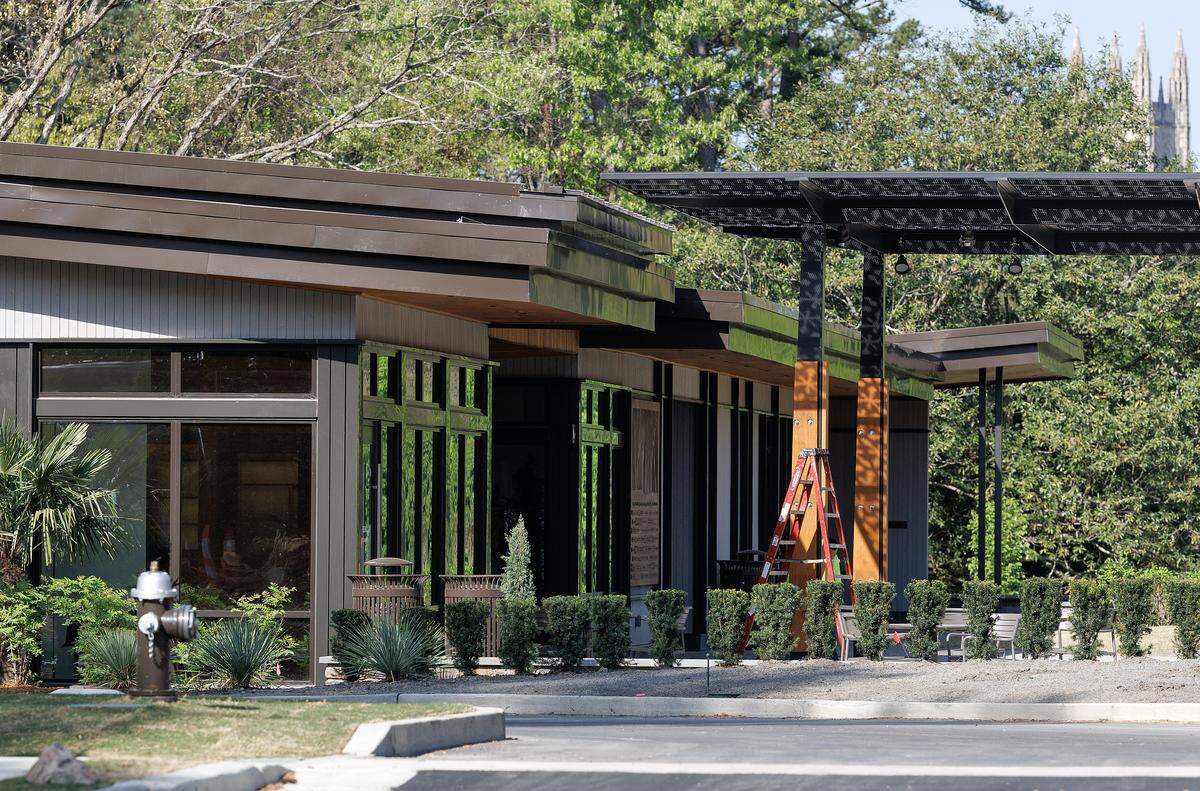 The Barnes Welcome Center, as seen on Thursday, April 2, 2026, is a new building constructed at Sarah P. Duke Gardens as a part of the Garden Gateway project that includes a visitor lobby, café, gallery space and classroom. 