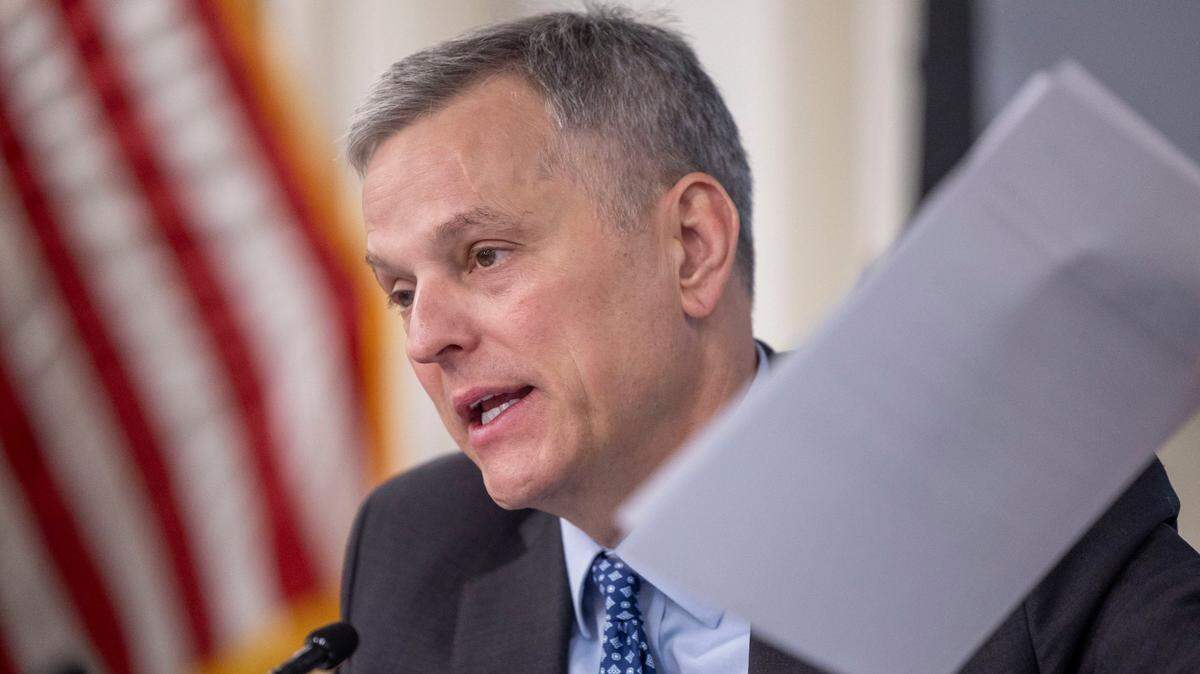 North Carolina Governor Josh Stein addresses the Council of State meeting on Tuesday, February, 4, 2025 in Raleigh, N.C.