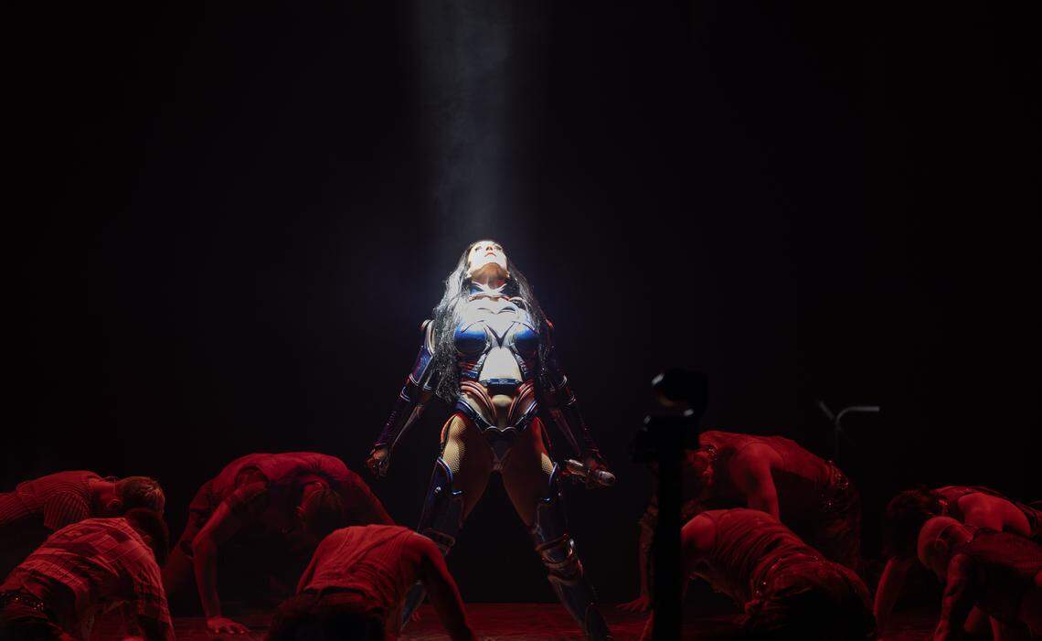 Katy Perry in concert at Raleigh, N.C.’s Lenovo Center, Sunday night, Aug. 17, 2025.