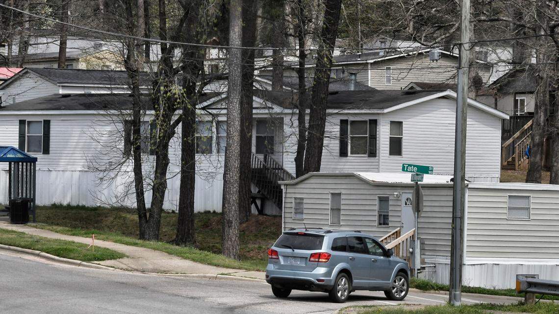 The Mobile Estates mobile home park on SE Maynard Rd. in Cary, Saturday, March 27, 2021.