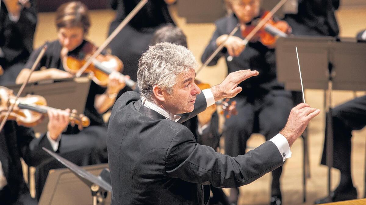 Conductor Grant Llewellyn of the N.C. Symphony.