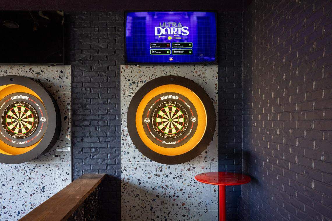 The new Smash Social Club on Glenwood Ave. in Raleigh has a pair of digital dart boards.