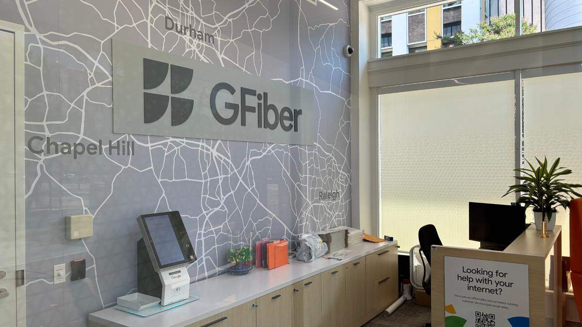 GFiber’s office at 309 East Chapel Hill Street in Durham, NC.
