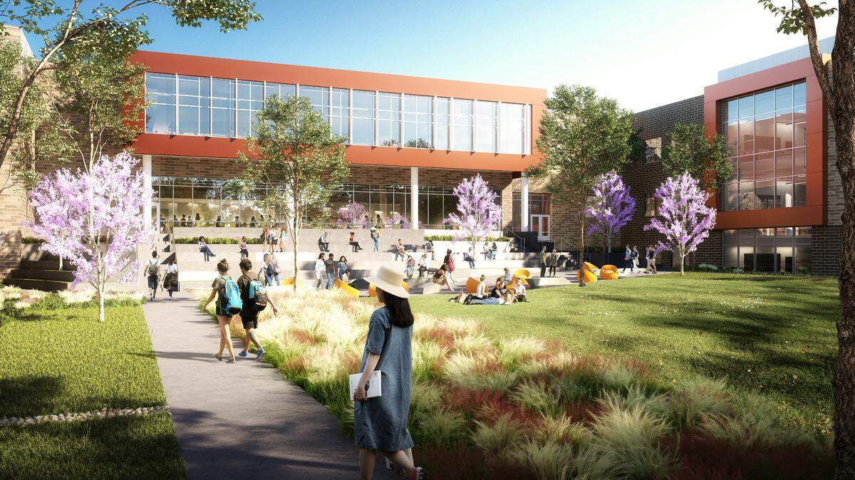 Image of proposed Felton Grove High School scheduled to open in Apex in 2025.