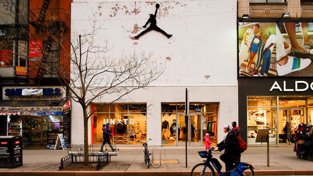 A Nike Jordan Brand store is open for business on Fulton Street in Brooklyn, less than a mile away from where Michael Jordan was born at Cumberland Hospital in 1963.