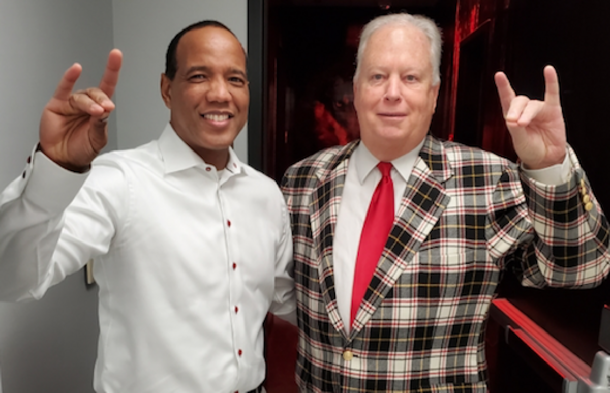 NC State basketball coach Kevin Keatts, left, and NCSU Wolfpack Club executive director Bobby Purcell before the Heritage Game at Reynolds Coliseum on Nov. 19, 2019. Purcell is wearing the plaid jacket once worn by the late Norm Sloan.