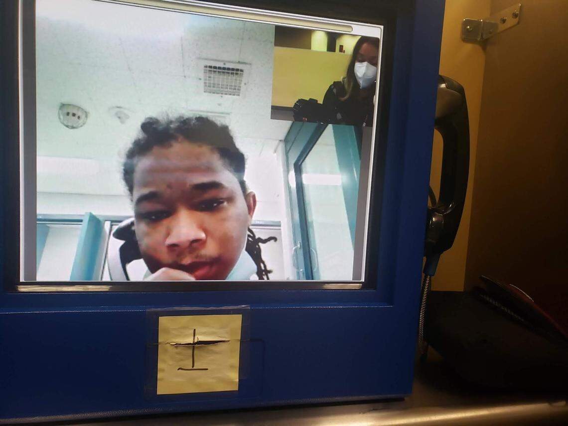 Antonio Davenport, who now faces federal racketeering and related charges for the killing of Z’Yon Person, spoke with a News & Observer reporter via video at the Durham County jail on Jan. 6, 2021.