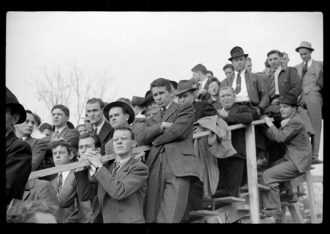 Fans at the 1939 Duke-Carolina game played in Durham, NC.