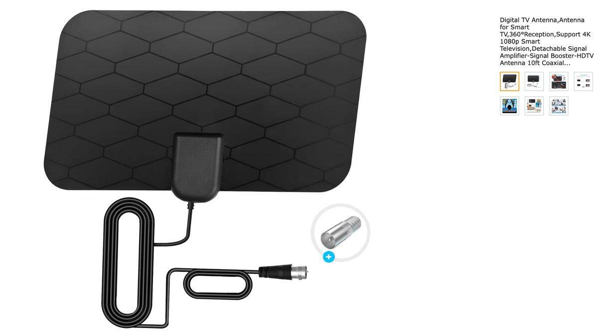 A digital TV antenna, like this one from Amazon, could be the only way to watch local television stations during and after a major hurricane.