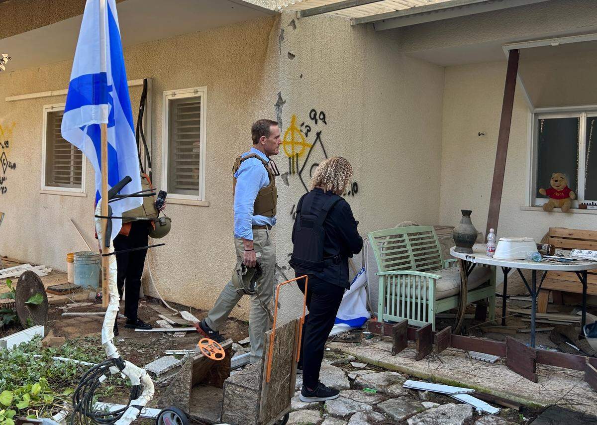 Sen. Ted Budd tours a kibbutz near the Gaza border in Israel during a CODEL to the Middle East.