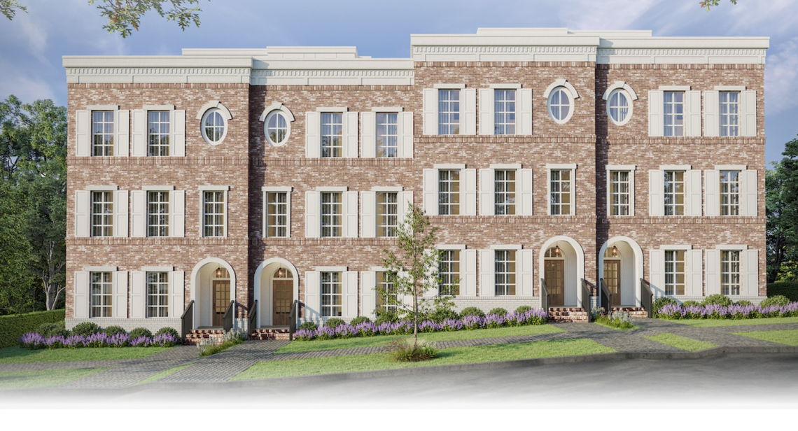 A rendering of Maple, one of three luxury condo buildings inside Oberlin Preserve in Raleigh.