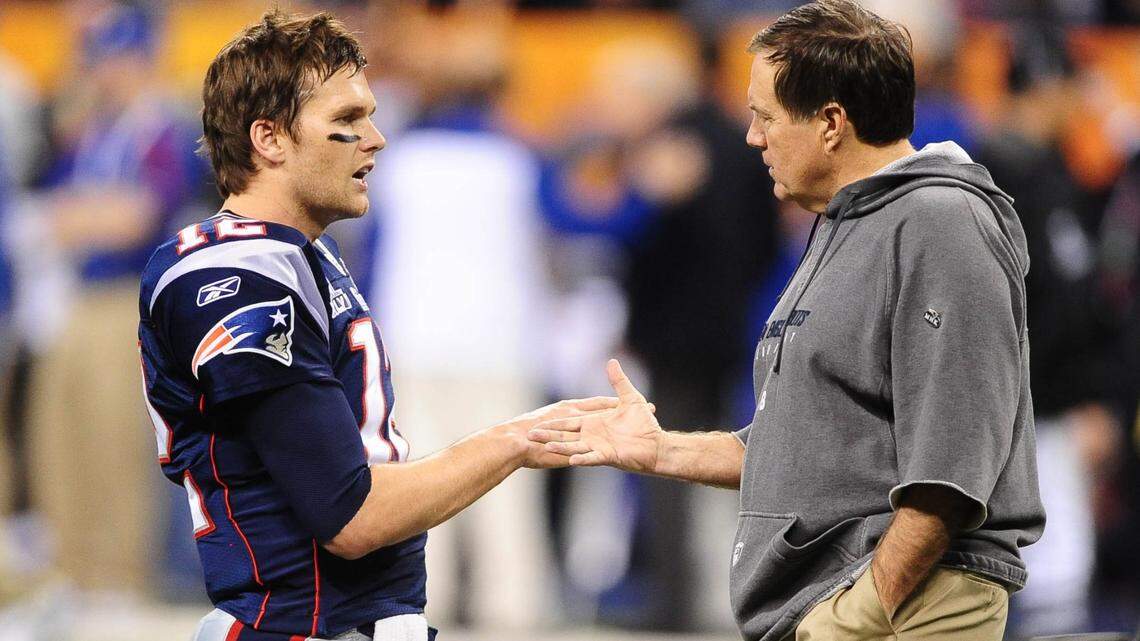 Bill Belichick ready to cut sleeves off an Alexander Julian blazer as UNC football coach