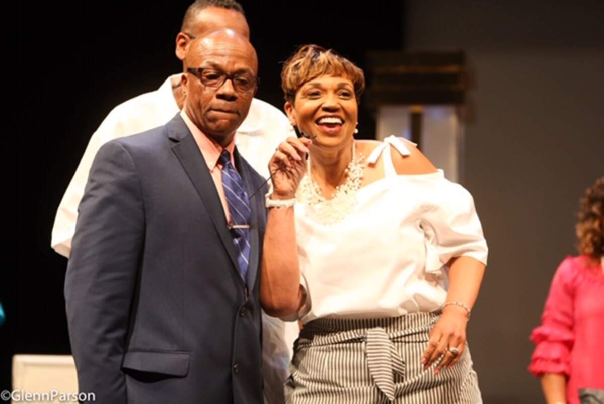Comedian Terry Tuff, left, with Vernita Griffith. Tuff hosted the “After the I Do’s” live game show in Raleigh in July 2018.