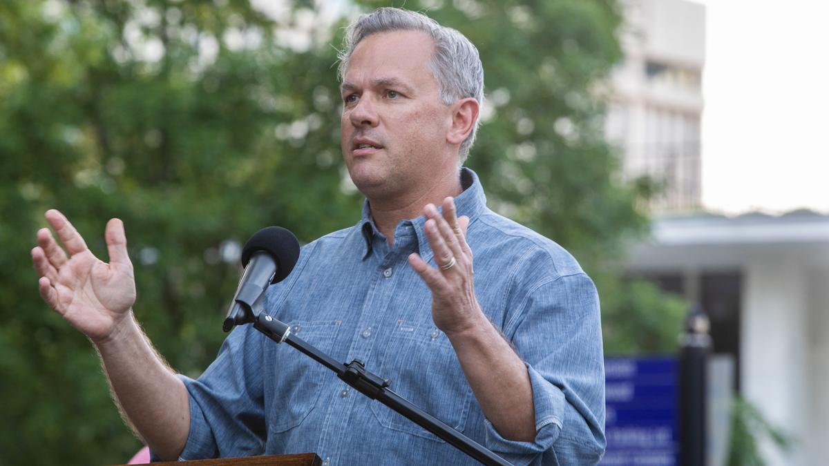 Lt Gov. Dan Forest speaks during a rally and vigil hosted by pro-life groups encouraging state House members to override Gov. Roy Cooper’s veto of the Born-Alive Abortion Survivors Act on Tuesday, May 7, 2019 at Bicentennial Mall in Raleigh.