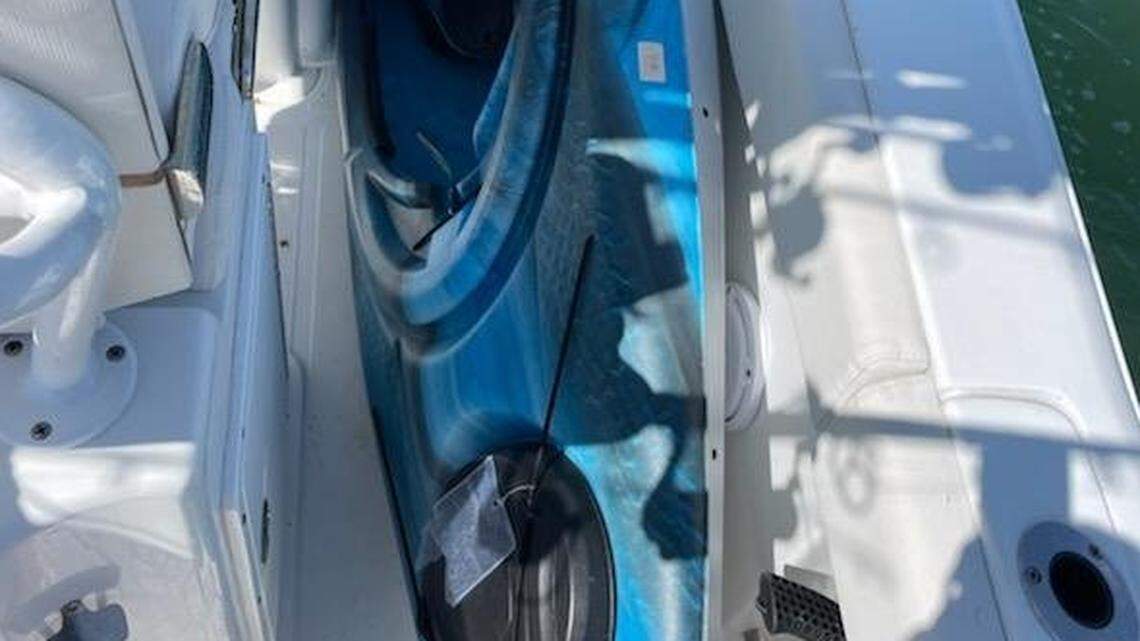 Officials are sharing photos of the items in the kayak in hopes someone will recognize them.