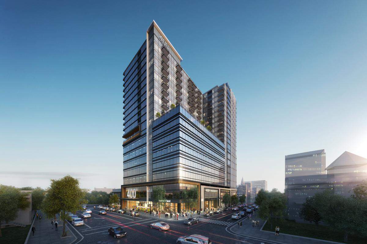 A partnership of HM Partners, High Street Residential, Tramwell Crow Company and AECOM-Canyon Partners is developing the new 400H tower at 400 Hillsborough St. with apartment, retail and office space.