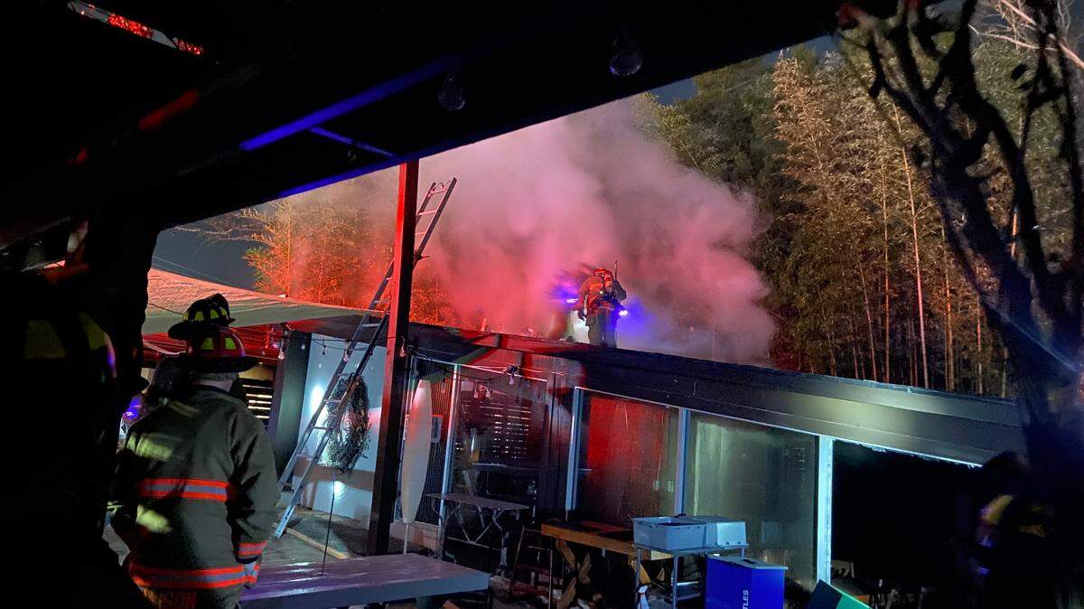 Durham firefighters put out a fire early Tuesday morning at the Korean restaurant Namu in Straw Valley.