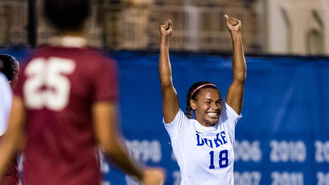 Duke forward Michelle Cooper led the ACC with 19 goals and was named ACC offensive player of the year as a sophomore. She’s already turned pro to pursue her career at the next level.