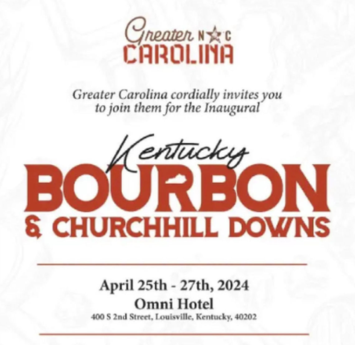 A screen grab of an invitation from Greater Carolina