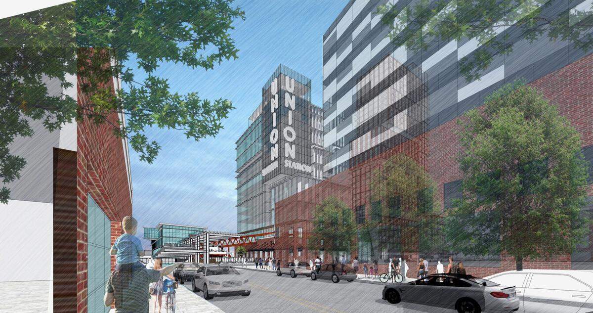 The RUSBus tower includes residential units, a hotel and a parking deck along with retail space.