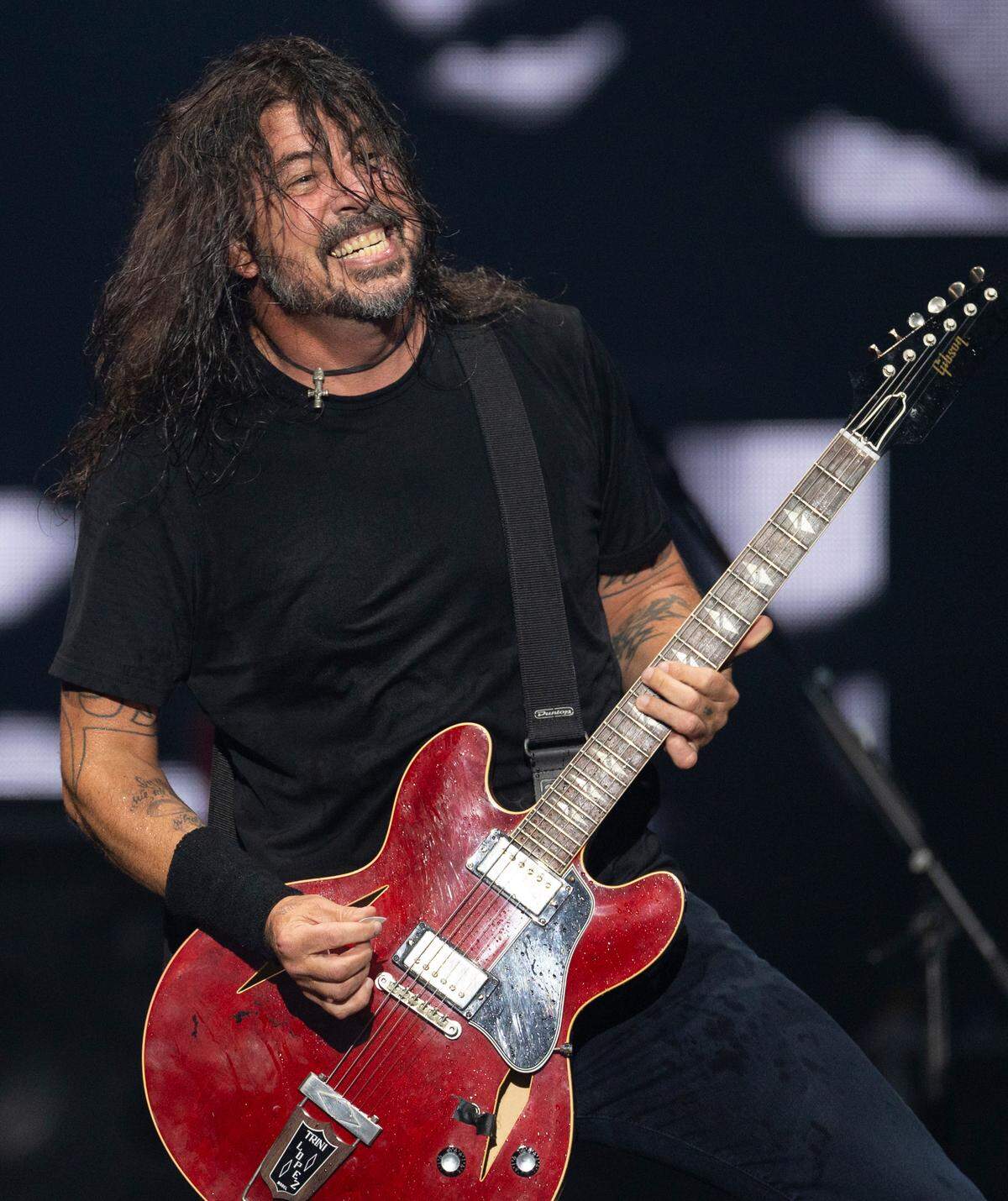 Dave Grohl and Foo Fighters in concert at Raleigh, N.C.’s Coastal Credit Union Music Park at Walnut Creek, Tuesday night, May 7, 2024.