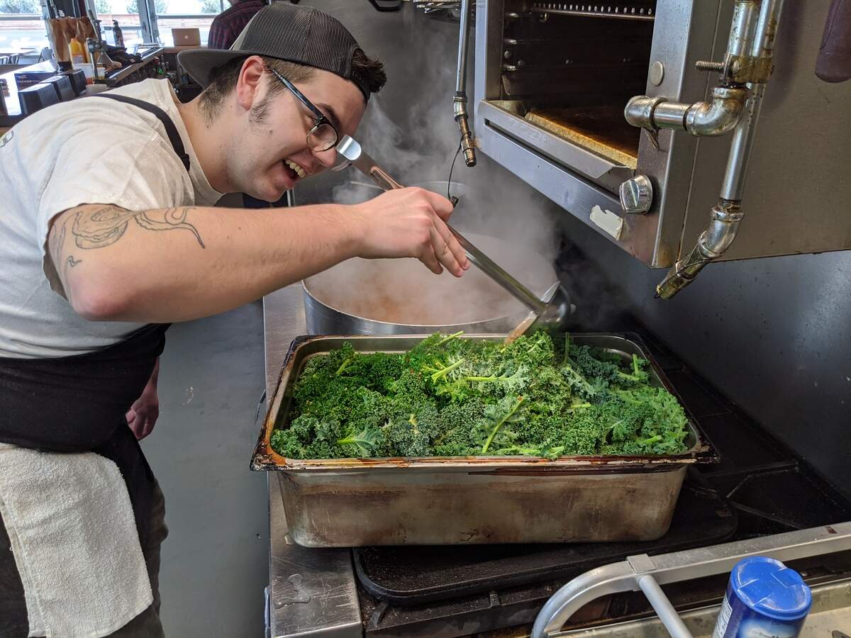 Christopher Lopez, chef at the Postmaster restaurant in Cary, N.C., took this photo as part of his coronavirus diary. He said he had to lay off employees and encourage them to apply for unemployment.