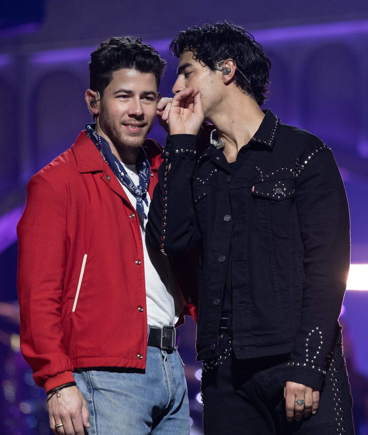 The Jonas Brothers bring their “Jonas 20: Greetings From Your Hometown Tour” to Raleigh, N.C.’s Lenovo Center, Wednesday night, Oct. 29, 2025.