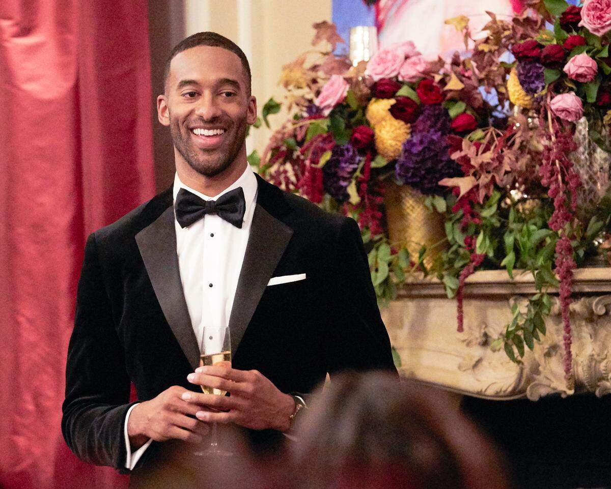 Raleigh native Matt James in the season premiere of “The Bachelor” on ABC, which aired Monday, Jan. 4, 2021.