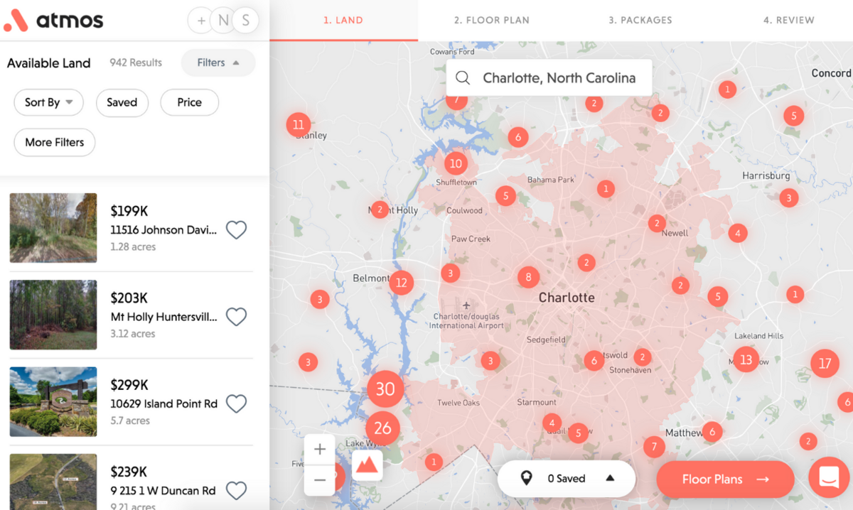 The Atmos platform helps out-of-state buyers quickly find available lots for sale.