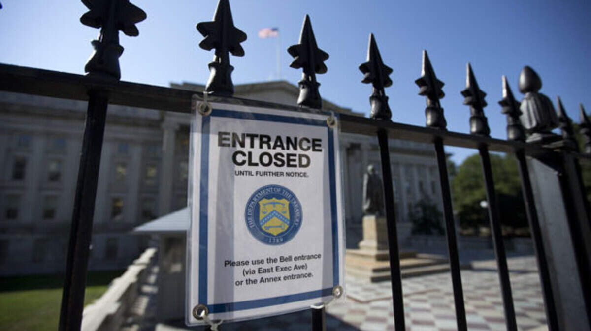 The US Treasury Department is closed as a result of the government shutdown. (AP aPhoto/Carolyn Kaster)