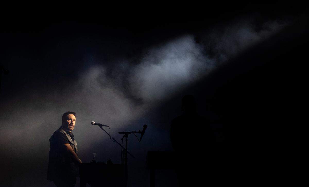 Trent Reznor and Nine Inch Nails open their 2022 U.S. tour at Raleigh, N.C.’s Red Hat Amphitheater, Thursday night, April 28, 2022.
