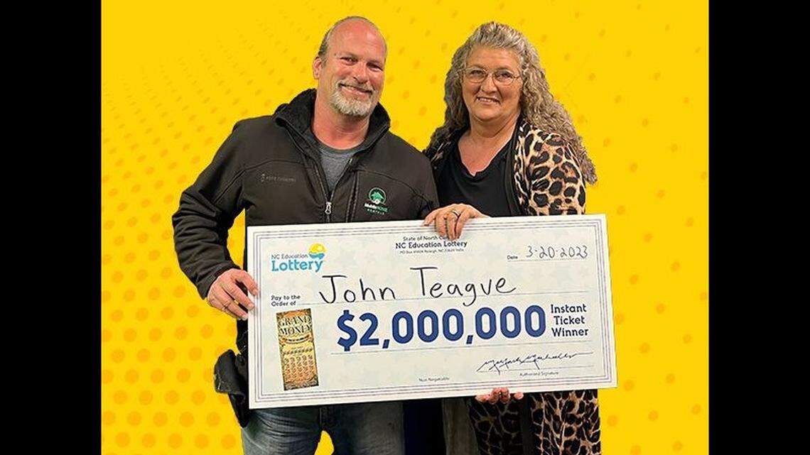 John Teague, pictured with his wife Deborah, said he had an “overwhelming feeling” about the lottery ticket he bought.