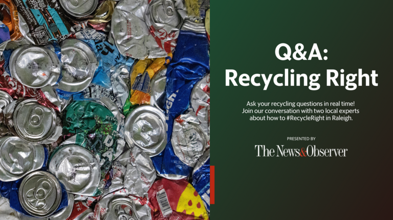 Expert Q&A answered N&O reader questions about recycling in Raleigh. Watch now.