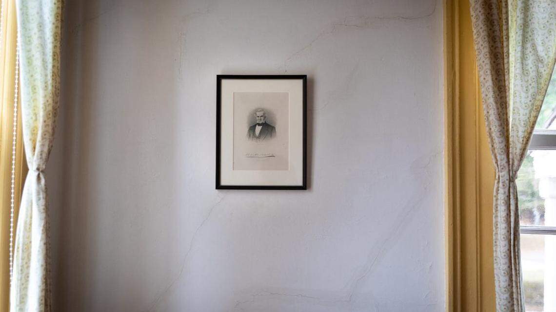 A portrait of Duncan Cameron in the kitchen of the Bennehan House at Stagville Plantation. The Cameron family lands and enslaved community were combined with those of the Bennehan family around 1807.