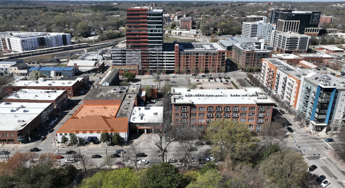 An aerial photo of Raleigh’s Union Station today.