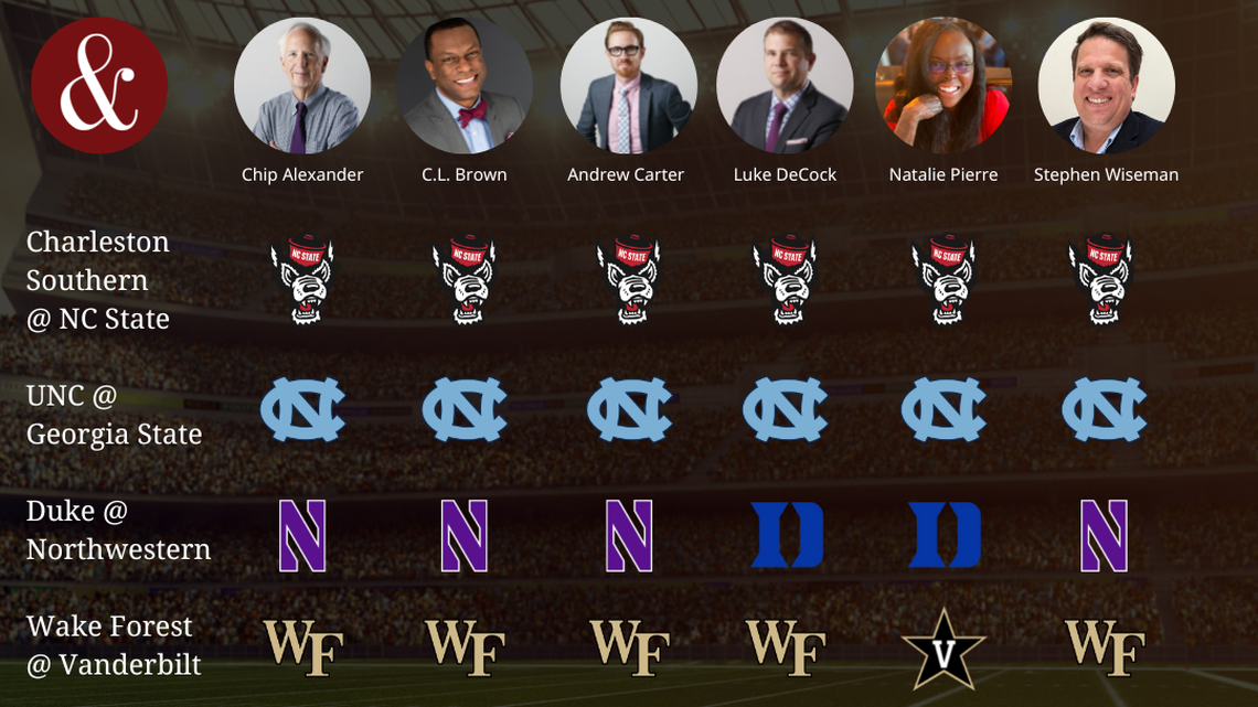 N&O’s college football picks for North Carolina schools and Tennessee vs Pittsburgh