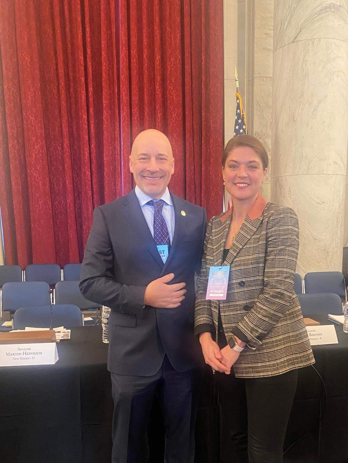 Howso CEO Mike Capps and president Marina Carreker attend the 7th Annual U.S. Senate AI Insight Forum in Washington D.C. on Nov. 29, 2023.