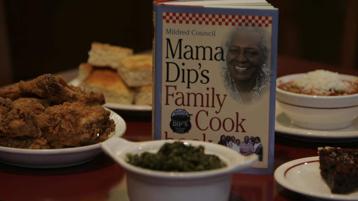 Mildred "Mama Dip" Council, the late owner of Mama Dip's Kitchen in Chapel Hill,  released the old-fashioned Southern cooking cookbook, "Mama Dip's Family Cookbook."
