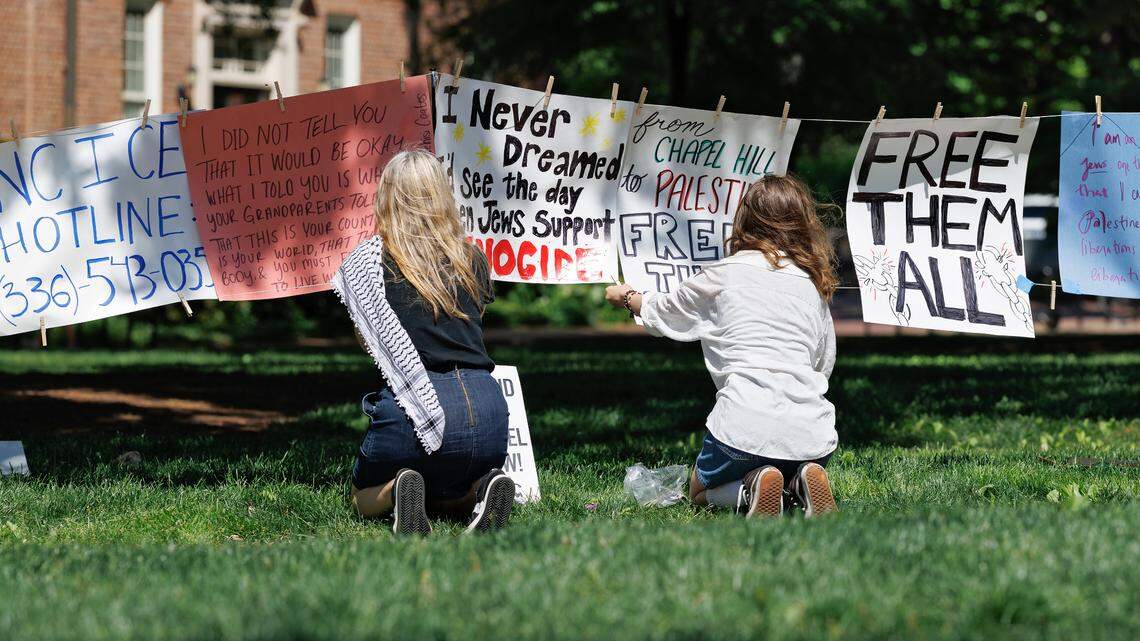 Pro-Palestinian protesters gather on anniversary of UNC-Chapel Hill encampment