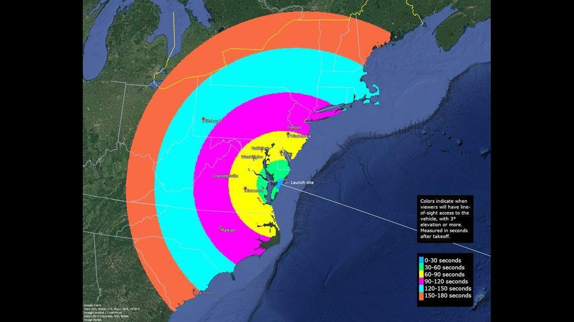 NASA says the Electron rocket launch Dec. 15 will appear in the sky like a fast moving star along the East Coast.