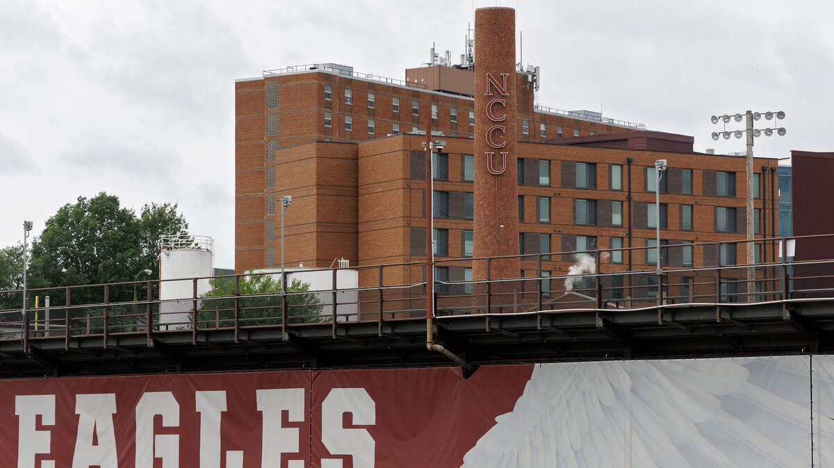 The campus of North Carolina Central University is pictured on Wednesday, May 27, 2026, in Durham, N.C.